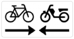 Cyclists in both directions