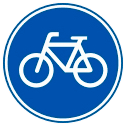 Mandatory cycle path sign (G11)