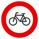 No cycling sign (C14)